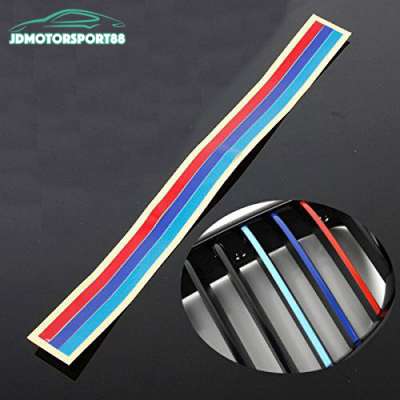 JDMotorsport88 M Colored M3 Style 20x1.5cm Car Front Grille Rearview Mirror Sticker for BMW